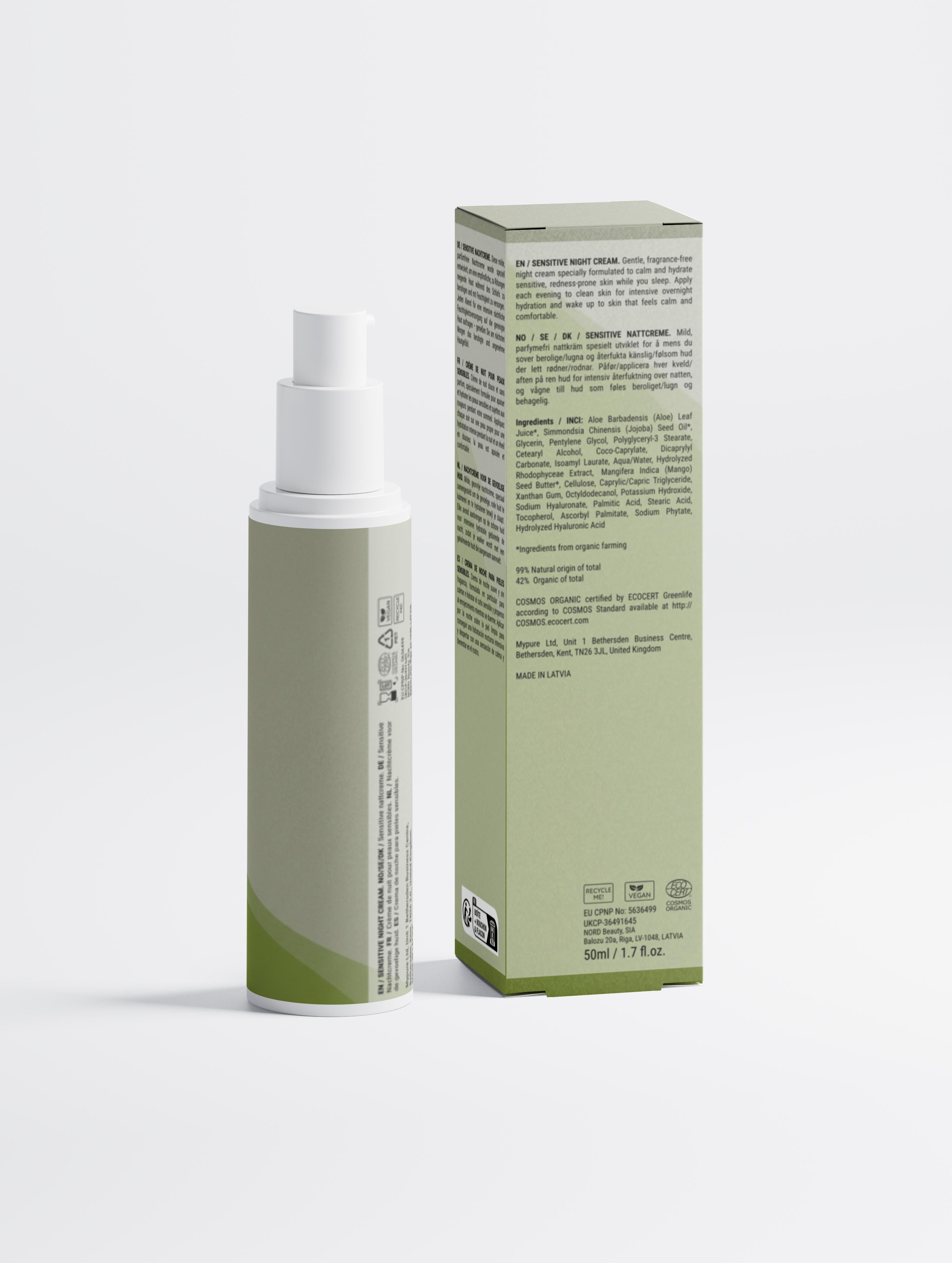 Sensitive Skin Overnight Cream, Fragrance-Free